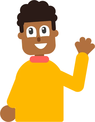 Oskar waving